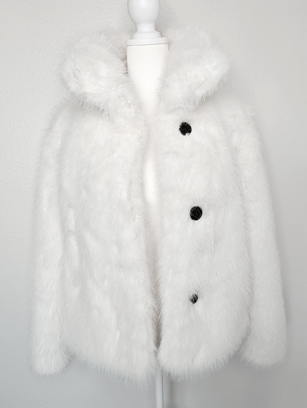 J. Crew Collection Porcelain White Faux Fur- Women's Cozy Coat